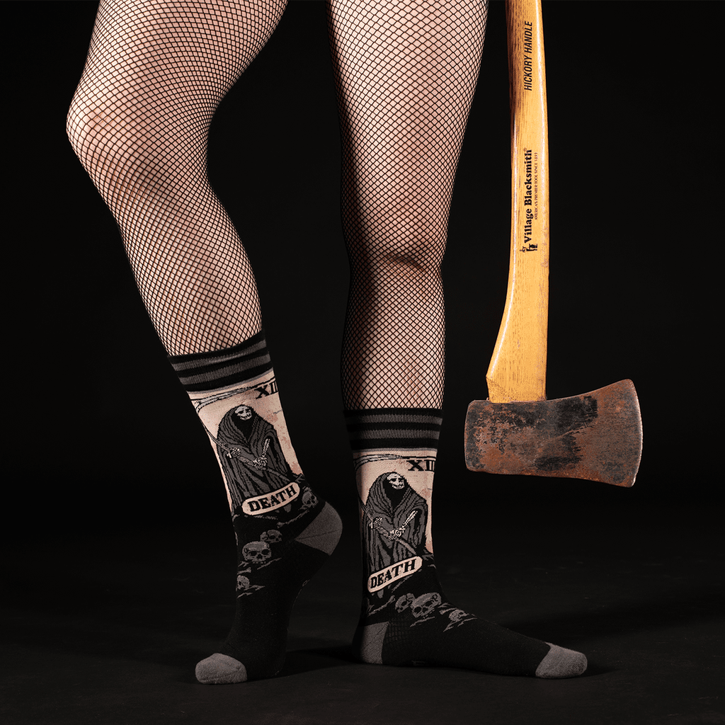 Death Tarot Card Ankle and Crew Sock Pack | 2 Designs
