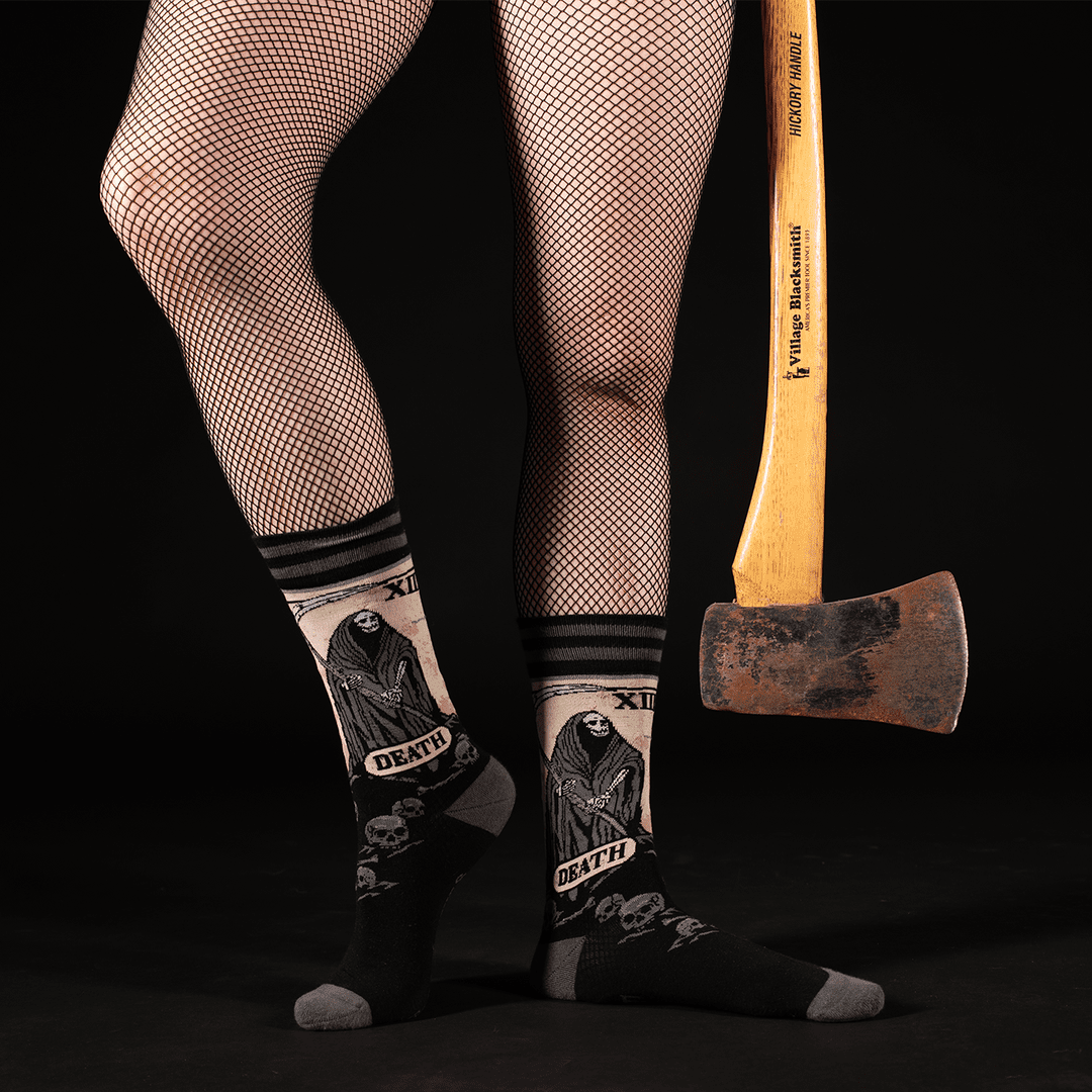 Death Tarot Card Ankle and Crew Sock Pack | 2 Designs