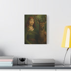 Goddess and Deer - Canvas Print