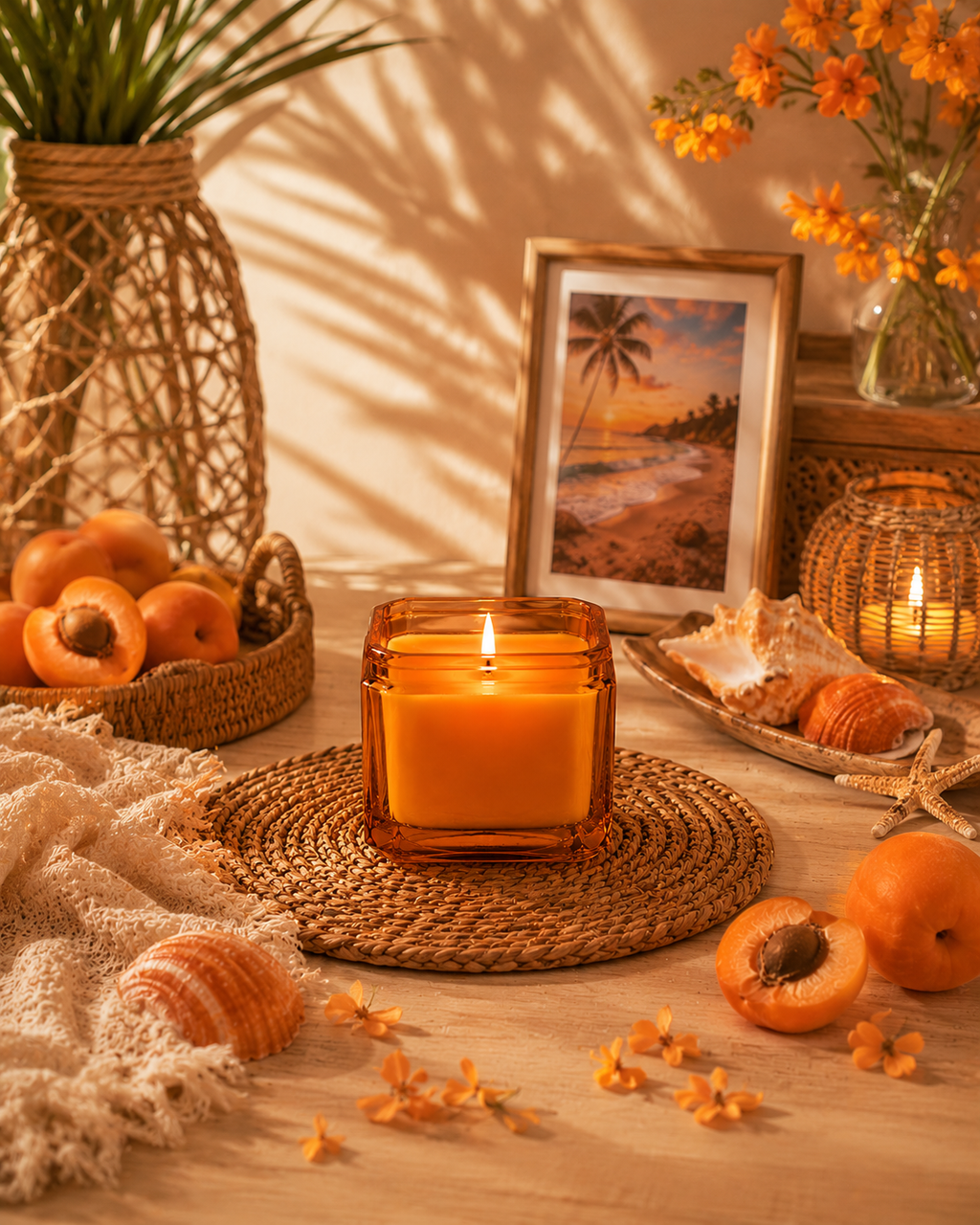 Honey Apricot Soy Candle | 8.5 oz | Moon Water Apothecary
