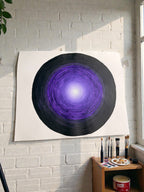 Purple Ombre Painting 14x17 - Original Abstract