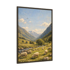 Pastoral With Wyvern - Framed Canvas