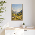 Pastoral With Wyvern - Framed Canvas