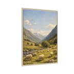 Pastoral With Wyvern - Framed Canvas
