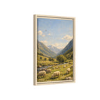 Pastoral With Wyvern - Framed Canvas