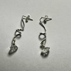 Herkimer Spiral Dangle Bertoni Earrings - Sterling Silver