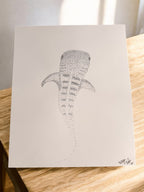 Marine Life Dot Art 14x17 - Ocean Wall Art Set
