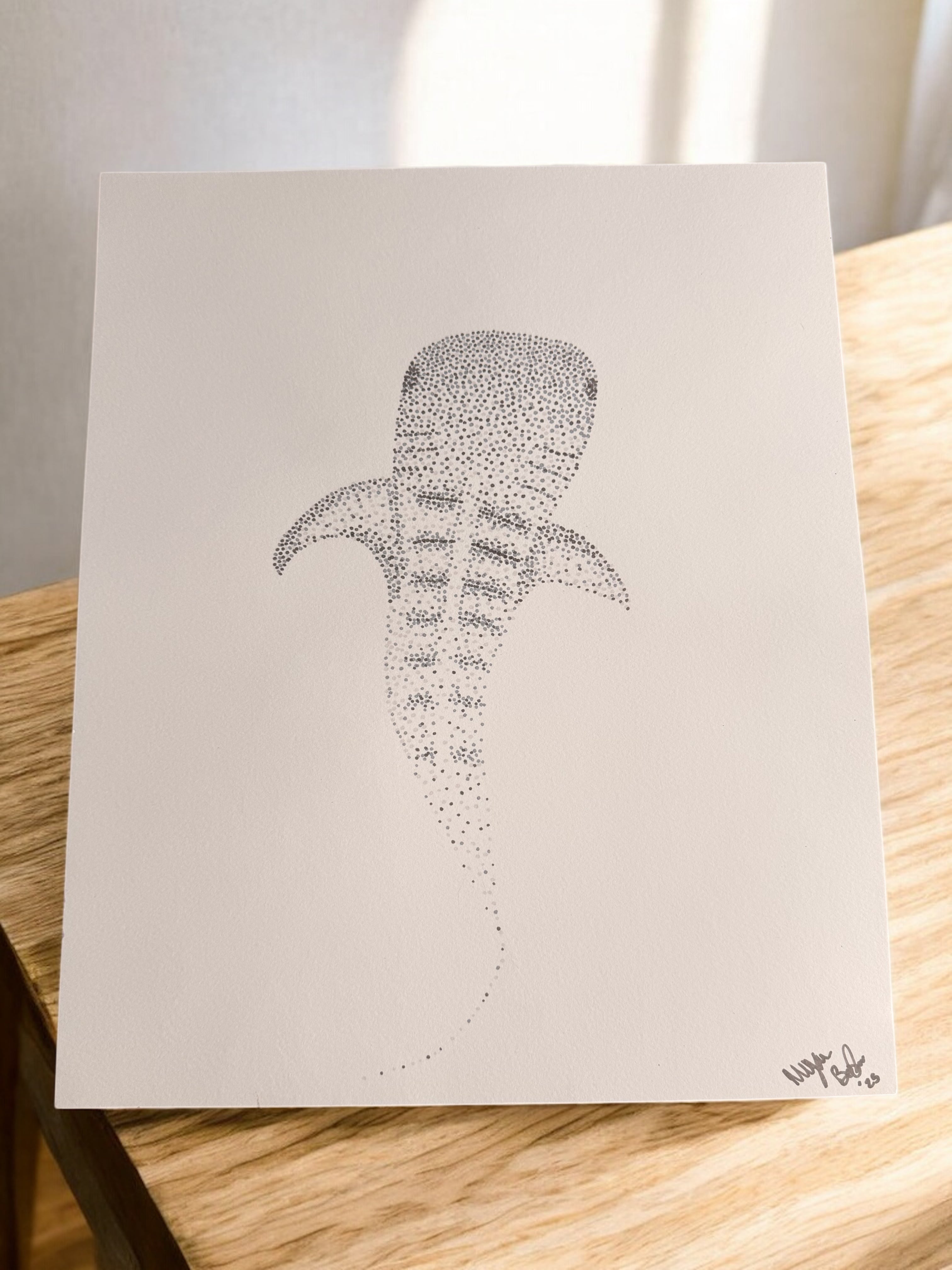 Marine Life Dot Art 14x17 - Ocean Wall Art Set