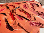 Orange Red Plaster Painting 9x11 - Textured Original