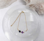 SACRED SPACE -Clear Quartz, Amethyst, Black Onyx Jewelry Set