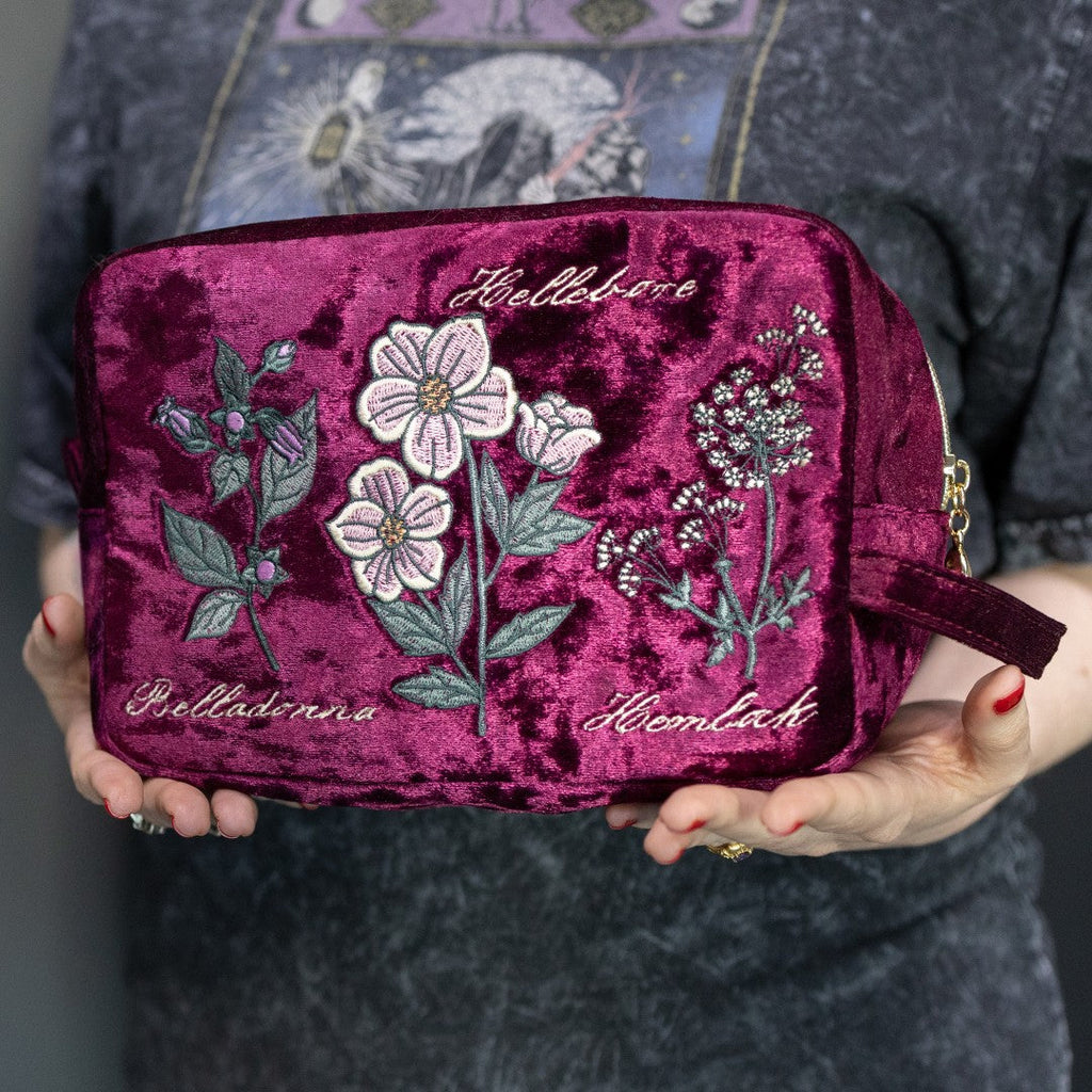 Baneful Botany Velvet Cosmetic Bag