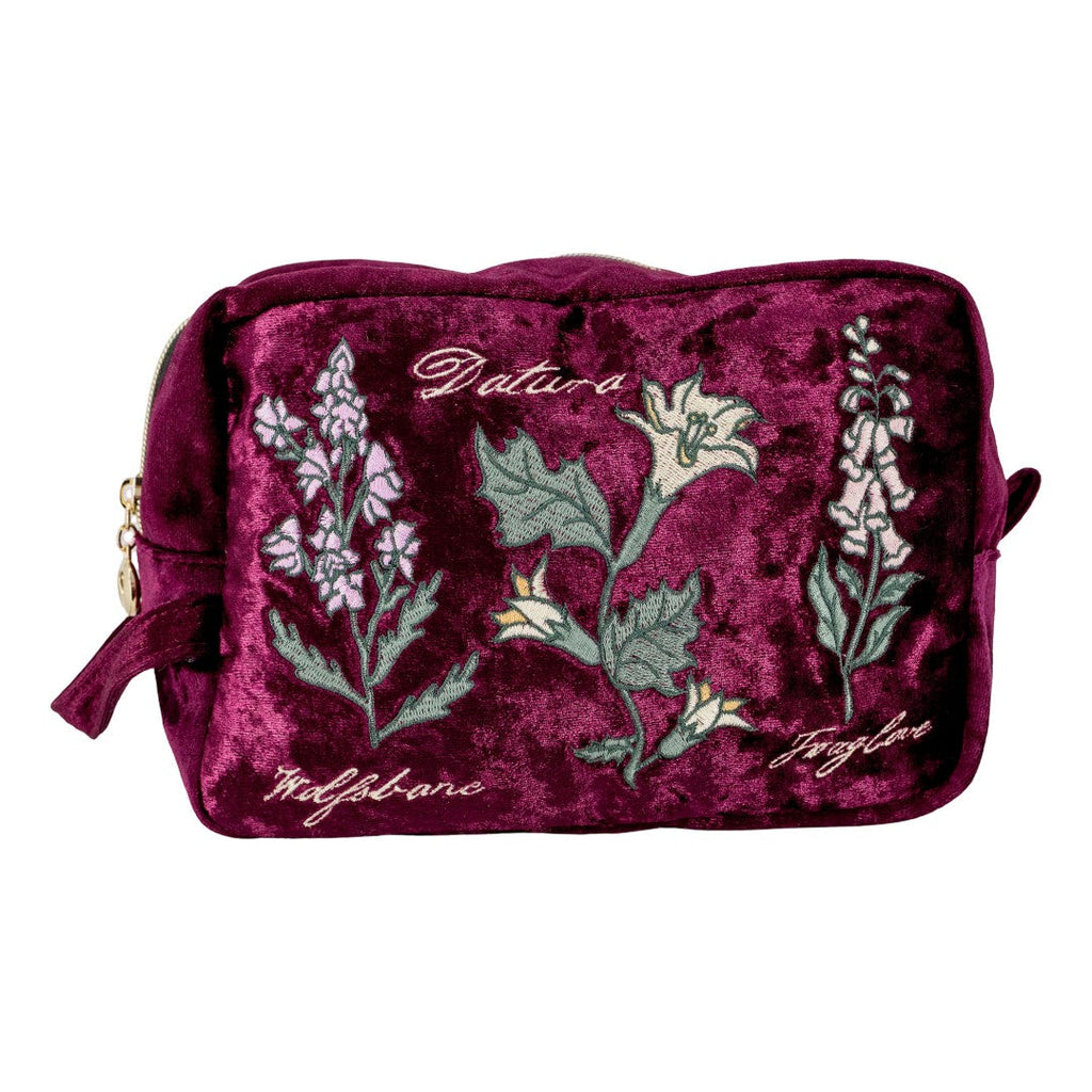 Baneful Botany Velvet Cosmetic Bag