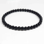 Black Tourmaline Round Bead Bracelet - Energy Filter
