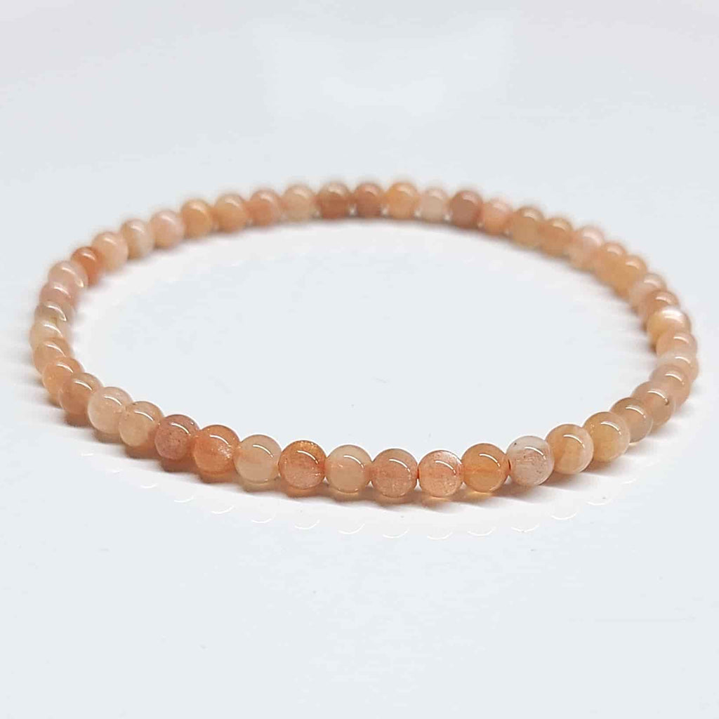 Moonstone Round Bead Bracelet - The Traveler's Stone