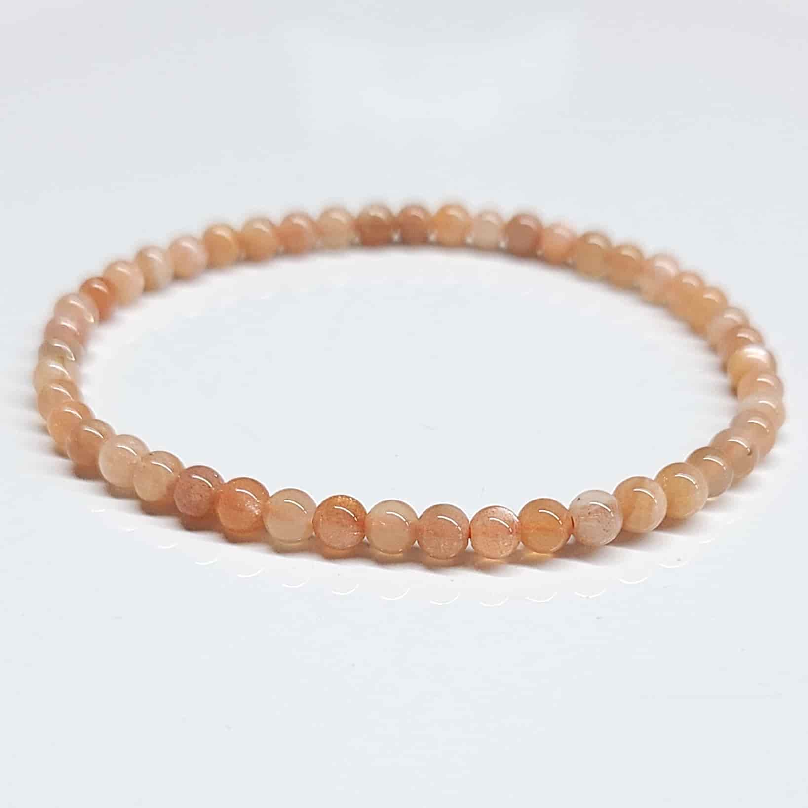 Moonstone Round Bead Bracelet - The Traveler's Stone
