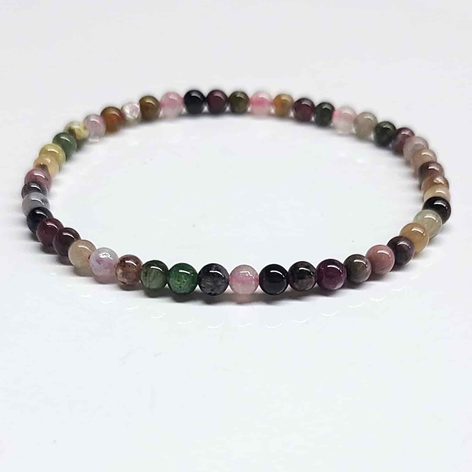 Multi-Tourmaline Round Bead Bracelet 8mm - Lightness of Being