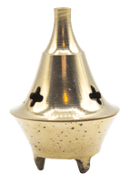 Small 2 Piece Brass Cone Incense Burner