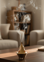 Small 2 Piece Brass Cone Incense Burner
