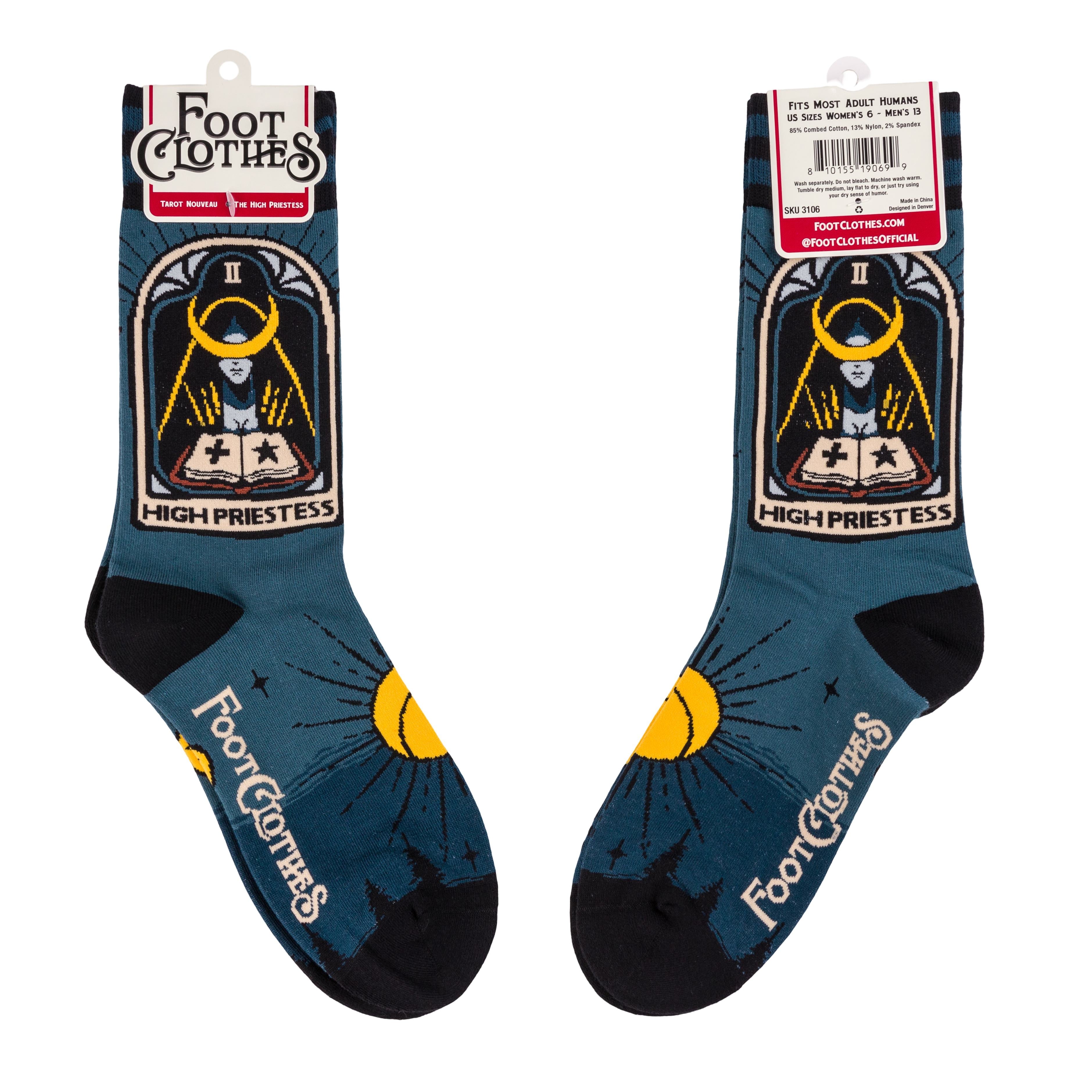 The High Priestess Tarot Nouveau Crew Socks