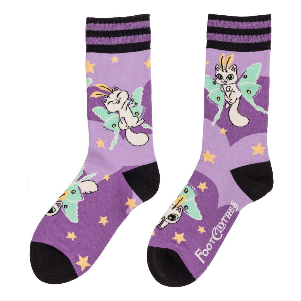 Kitty Moths Crew Socks