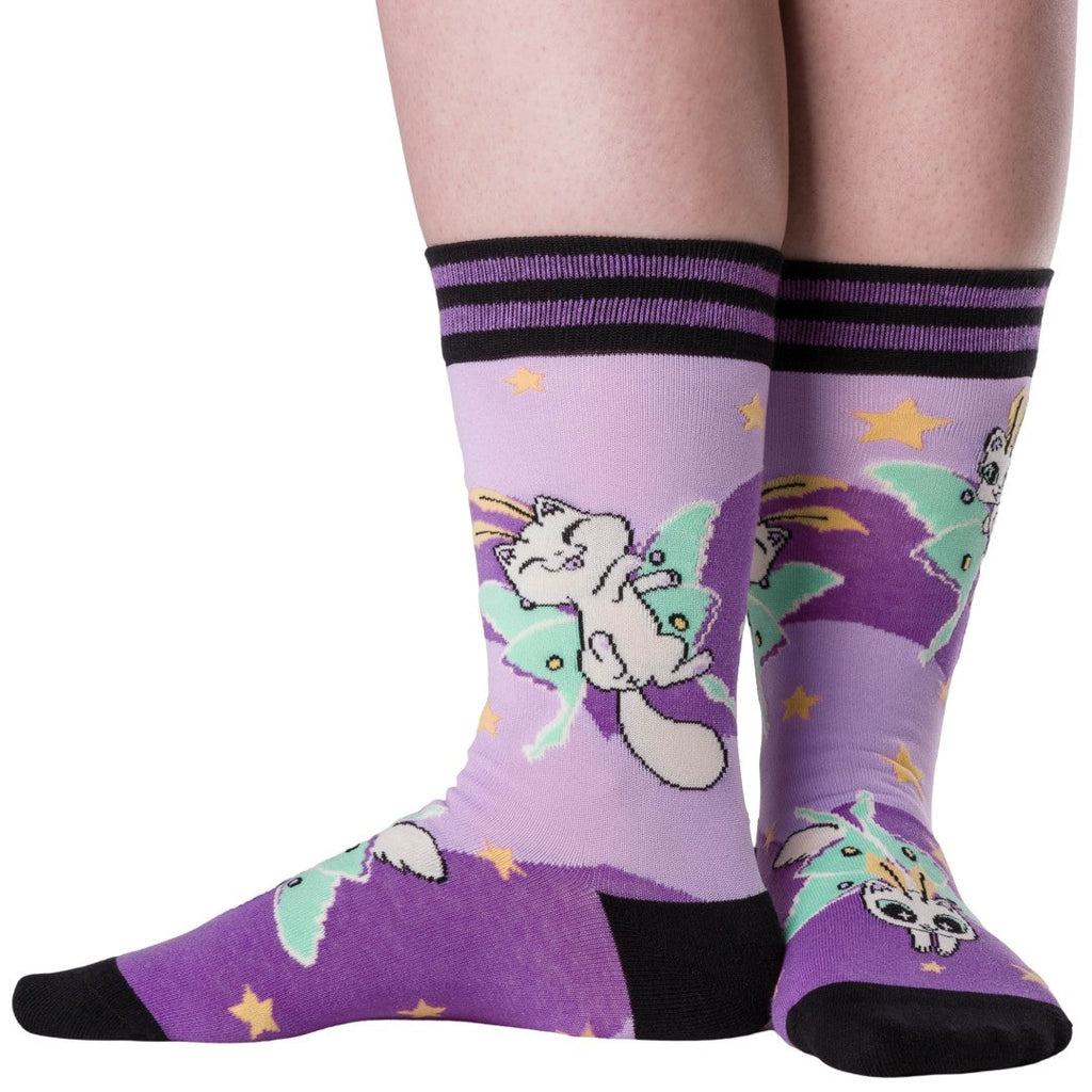 Kitty Moths Crew Socks