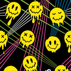 Laser BassFace Melt Supreme UV Reactive Crew Socks