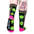 Laser BassFace Melt Supreme UV Reactive Crew Socks