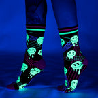 Laser BassFace Melt Supreme UV Reactive Crew Socks