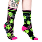Laser BassFace Melt Supreme UV Reactive Crew Socks