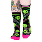 Laser BassFace Melt Supreme UV Reactive Crew Socks