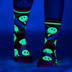 Laser BassFace Melt Supreme UV Reactive Crew Socks