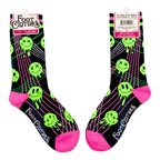 Laser BassFace Melt Supreme UV Reactive Crew Socks