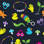 Tiny Trinkets UV Reactive Crew Socks