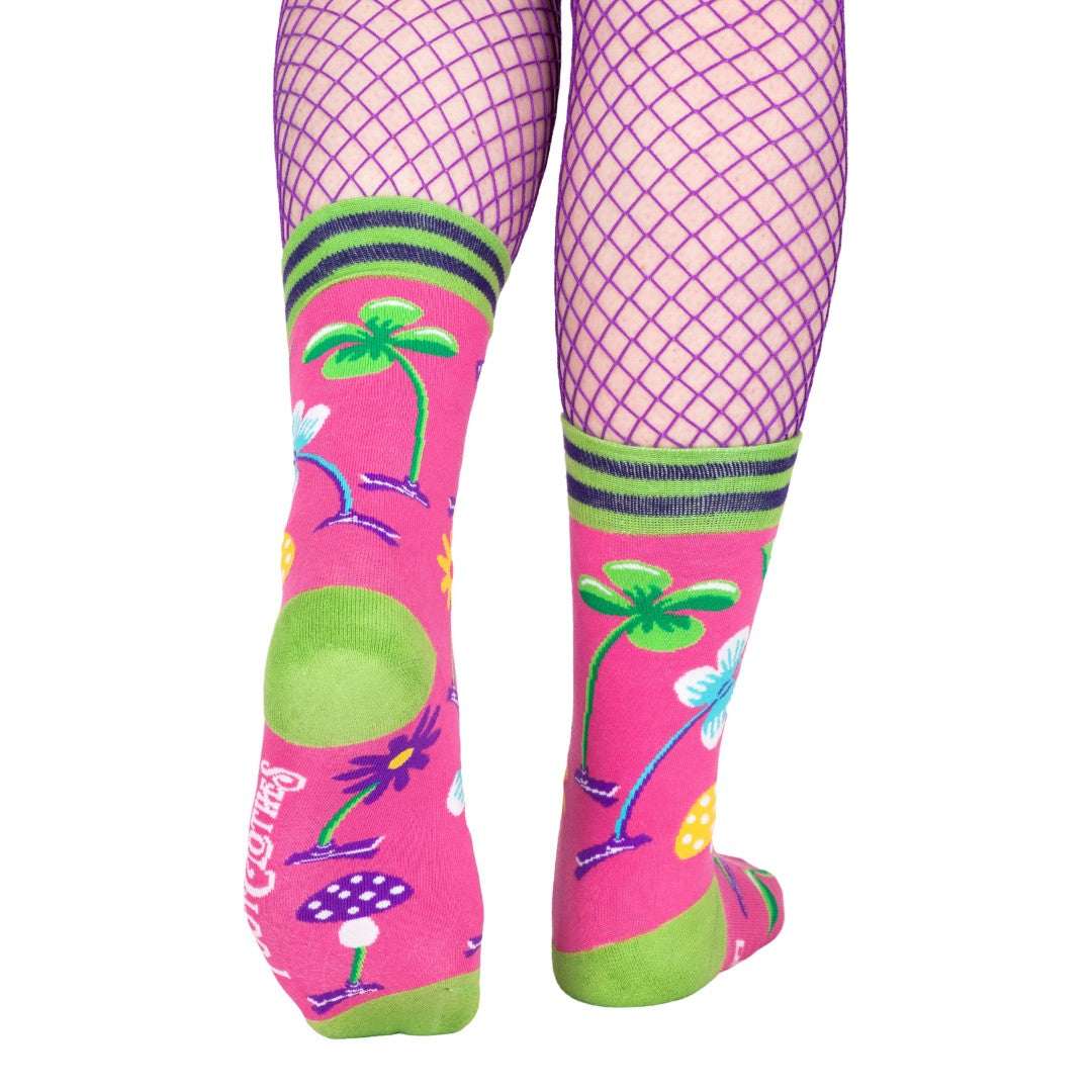 Trippy Clippies UV Reactive Crew Socks