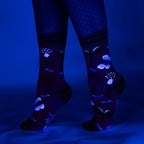 Trippy Clippies UV Reactive Crew Socks