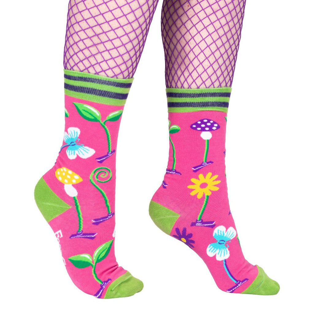 Trippy Clippies UV Reactive Crew Socks