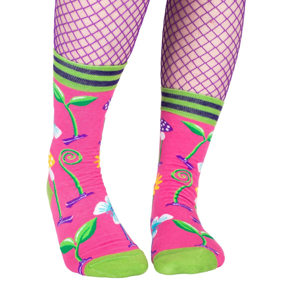 Trippy Clippies UV Reactive Crew Socks