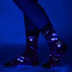 Trippy Clippies UV Reactive Crew Socks
