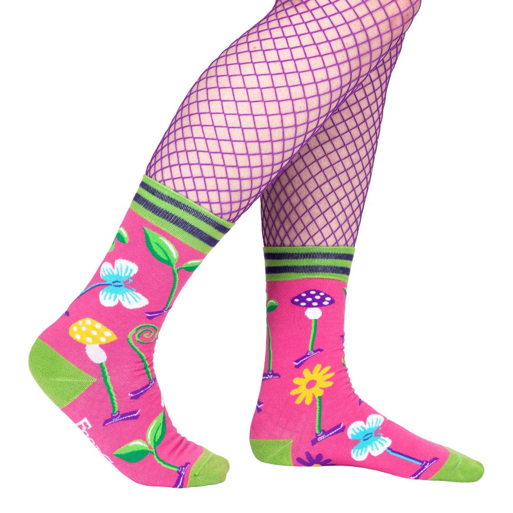 Trippy Clippies UV Reactive Crew Socks