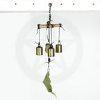 Witch's Bell / Windchime: Cross of Twigs, Driftwood, Leaf, Beads, Charm - Handcrafted