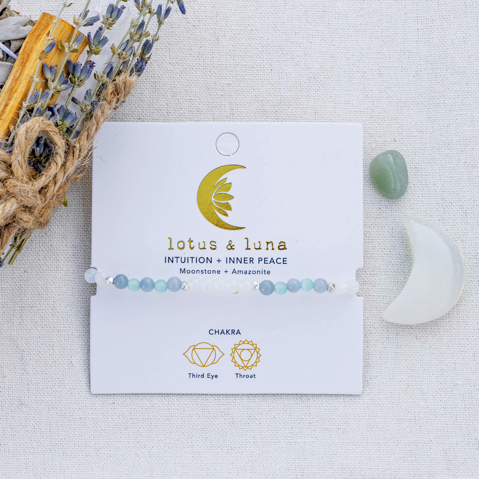 Intuition + Inner Peace 4mm Healing Bracelet