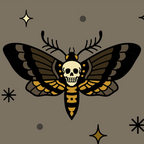 LIMITED Death's Head Moth Hard Enamel Pin