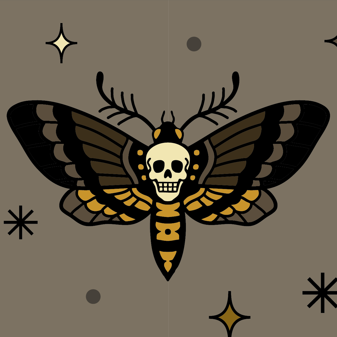 LIMITED Death's Head Moth Hard Enamel Pin