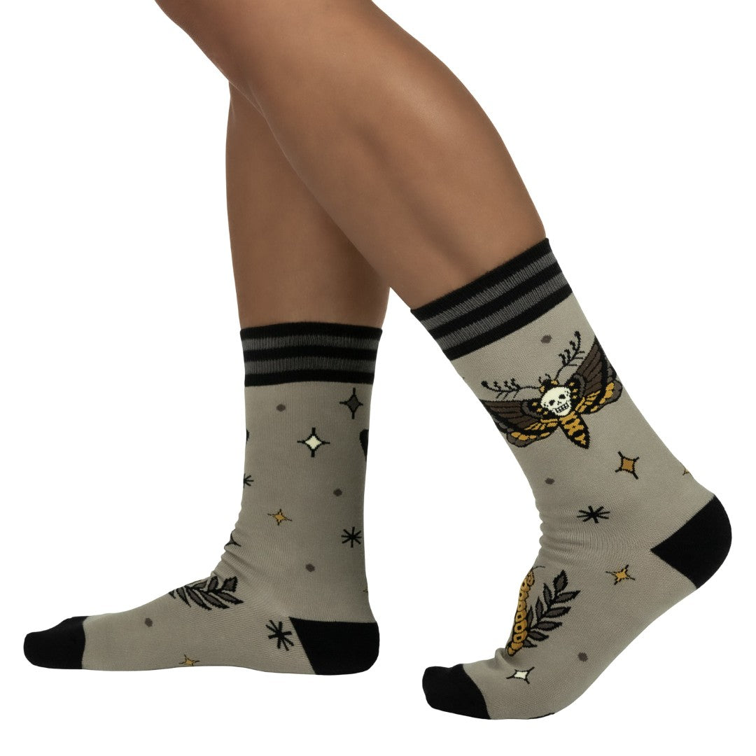 Metamorphosis Death's Head Moth Crew Socks