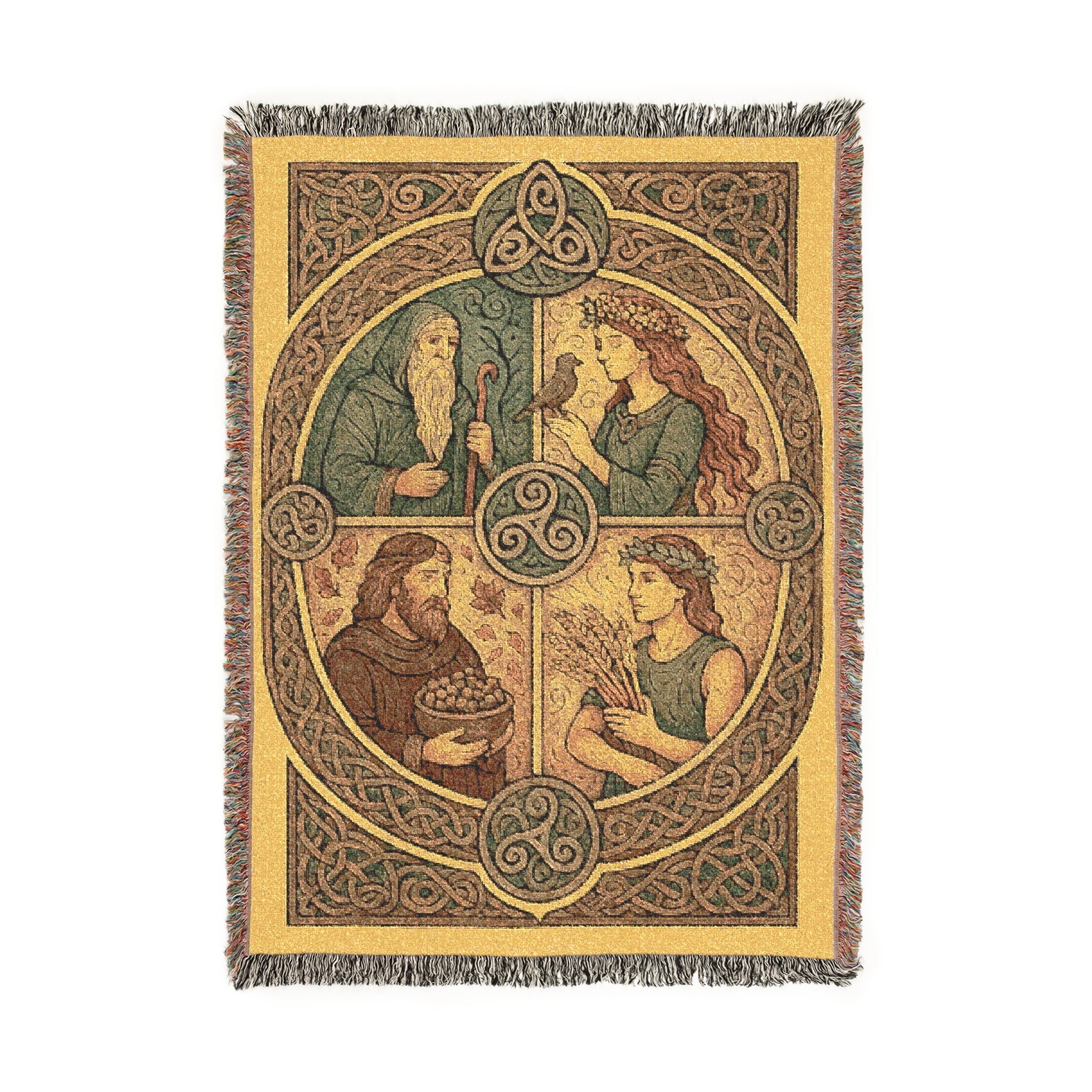 Four Seasons Celtic Woven Blanket