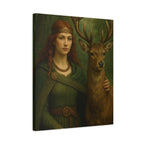 Goddess and Deer - Canvas Print
