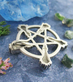 Five Brooms Pentacle Pendant, Handmade - 925 Sterling Silver
