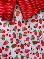 Berry Cherry Collared Dress - Medium only, 1 left!