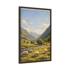 Pastoral With Wyvern - Framed Canvas