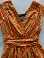 Orange Plaid Greta Dress